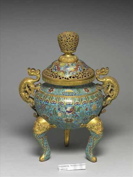 掐絲琺瑯香爐（五供）