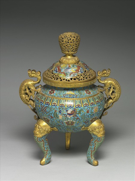 掐絲琺瑯香爐（五供）