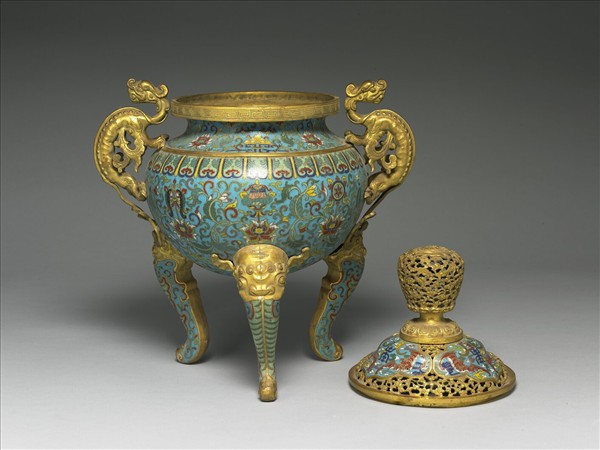 掐絲琺瑯香爐（五供）