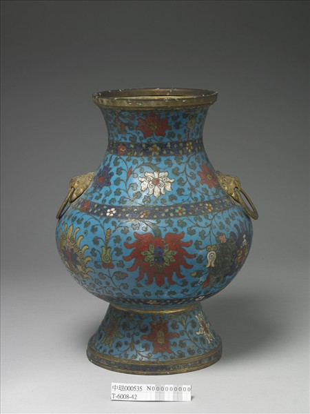 掐絲琺瑯雙環尊