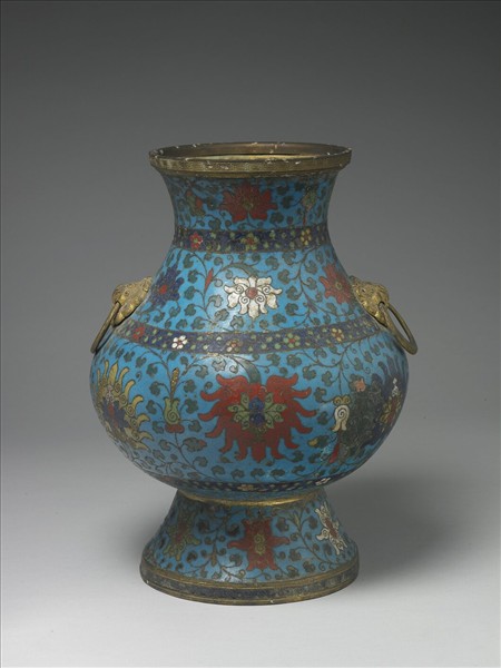 掐絲琺瑯雙環尊