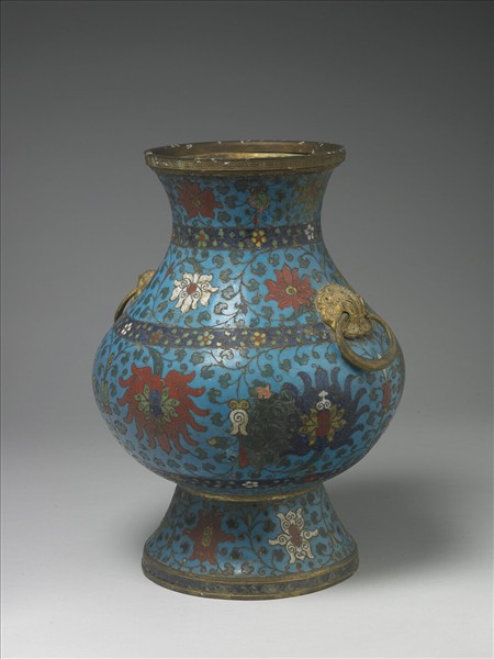 掐絲琺瑯雙環尊