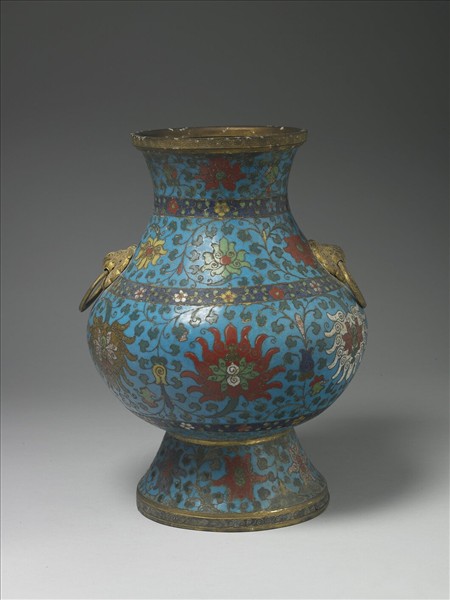 掐絲琺瑯雙環尊