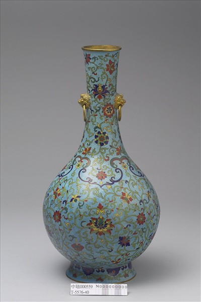 掐絲琺瑯雙環瓶