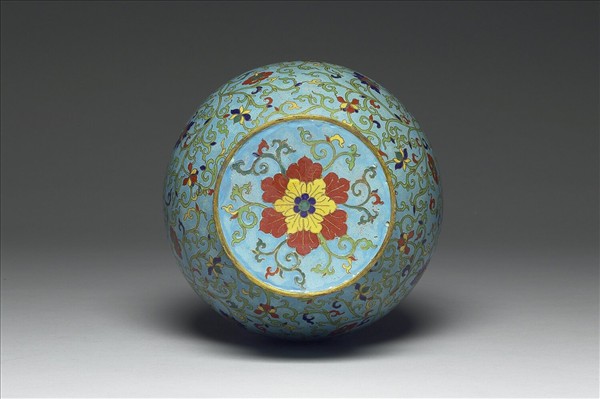 掐絲琺瑯雙環瓶