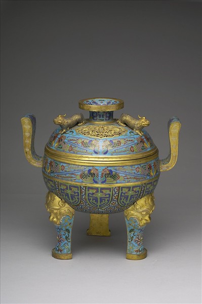 掐絲琺瑯鼎式爐