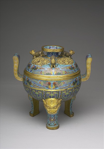 掐絲琺瑯鼎式爐