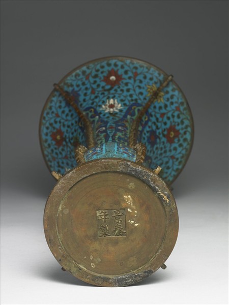 掐絲琺瑯龍鳳紋觚