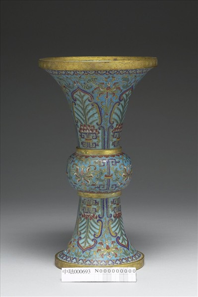 掐絲琺瑯觚形瓶（五供）