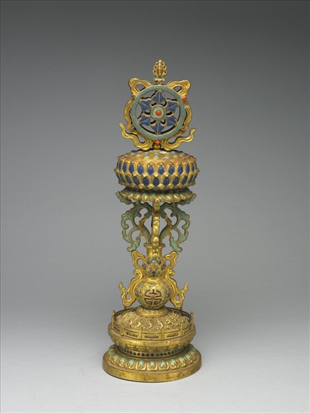 內填琺瑯法輪(八吉祥)