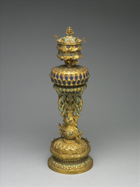 內填琺瑯勝利幢(八吉祥)