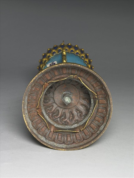 內填琺瑯勝利幢(八吉祥)