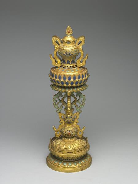 內填琺瑯寶瓶(八吉祥)