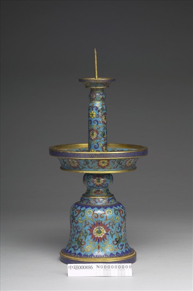 掐絲琺瑯燭台（五供）