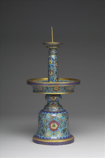 掐絲琺瑯燭台（五供）