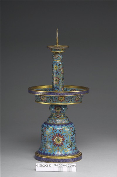 掐絲琺瑯燭台（五供）