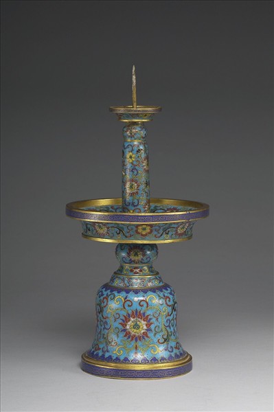 掐絲琺瑯燭台（五供）