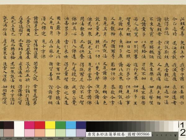 唐人寫妙法蓮華經　卷