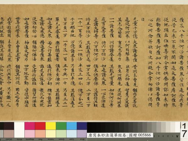唐人寫妙法蓮華經　卷