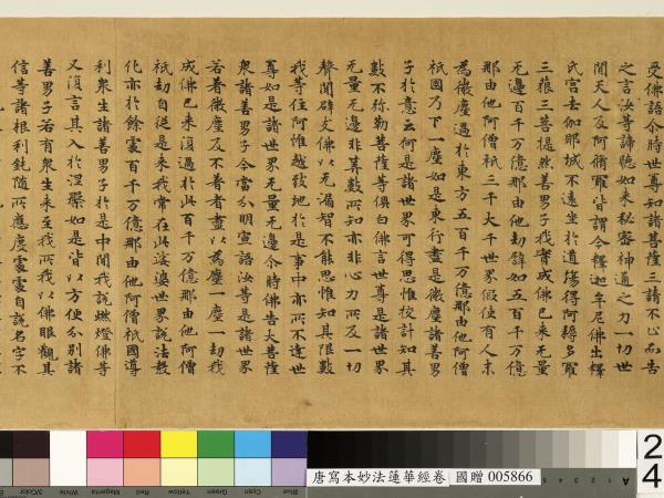 唐人寫妙法蓮華經　卷