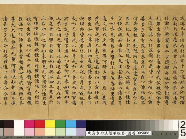 唐人寫妙法蓮華經　卷