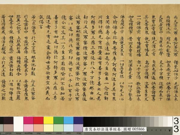 唐人寫妙法蓮華經　卷