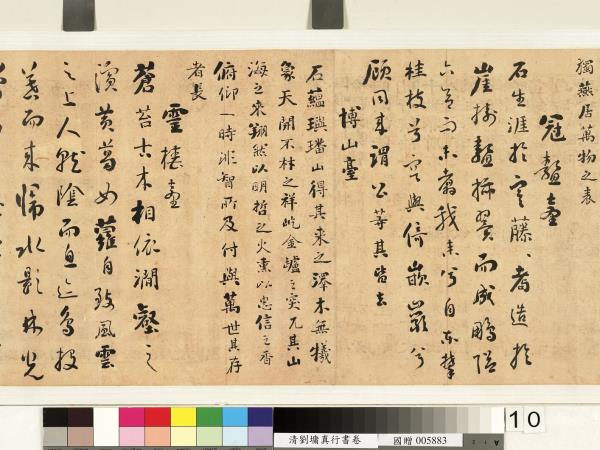 清劉墉行楷書　卷