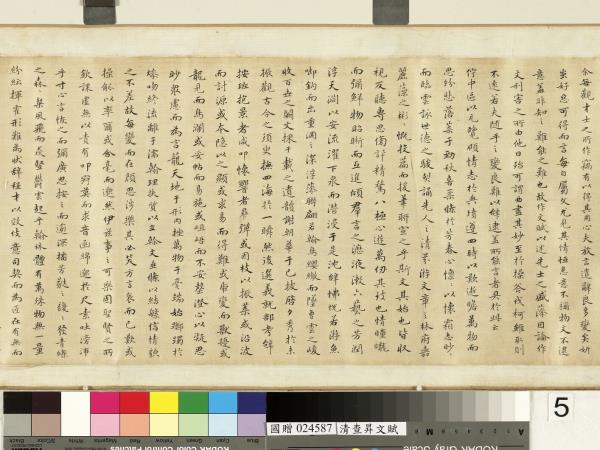 清查昇書文賦　卷