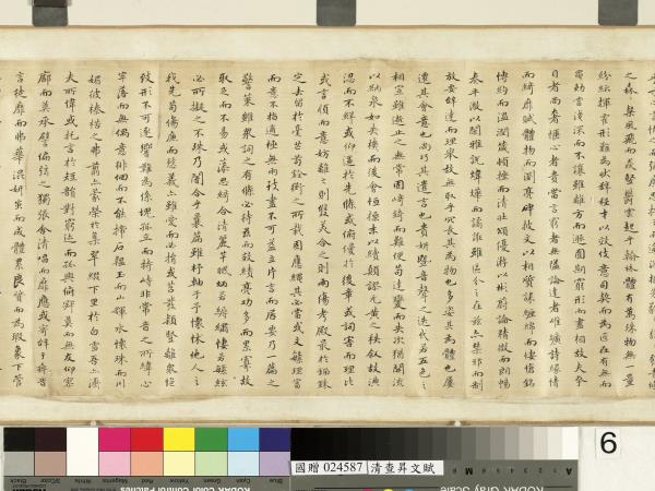 清查昇書文賦　卷