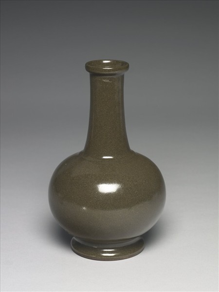 茶葉末釉紙槌瓶