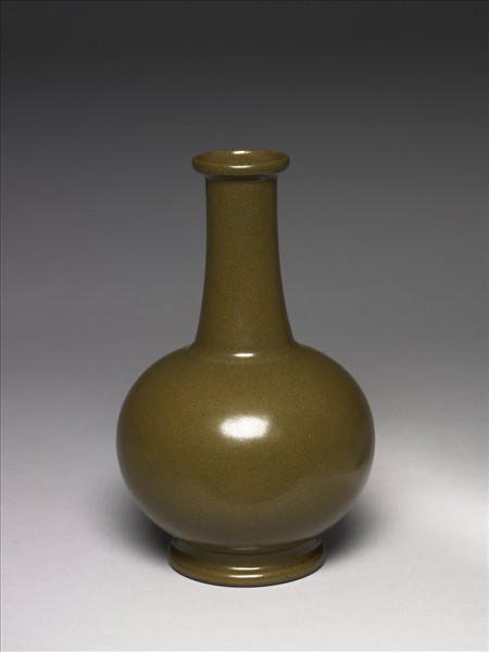 茶葉末釉紙槌瓶