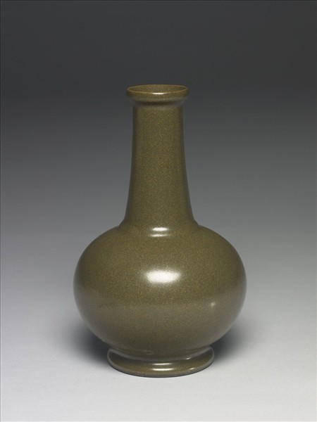 茶葉末釉紙槌瓶