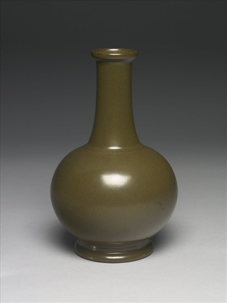 茶葉末釉紙槌瓶