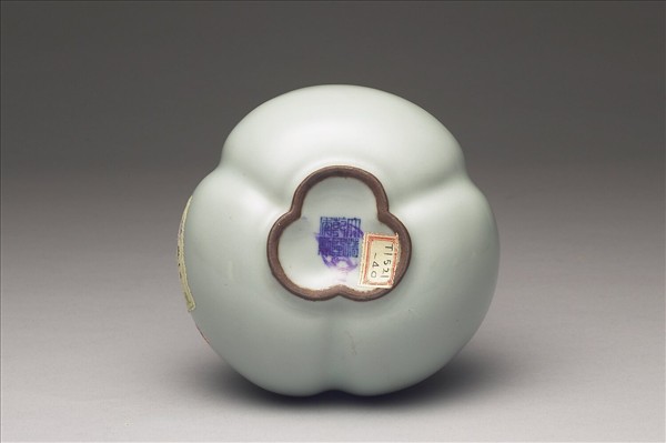 冬青釉三連葫蘆瓶