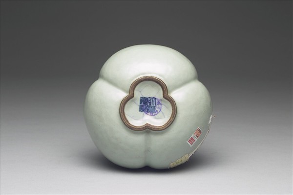 冬青釉三連葫蘆瓶