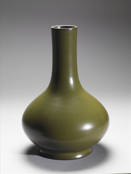 茶葉末釉長頸瓶