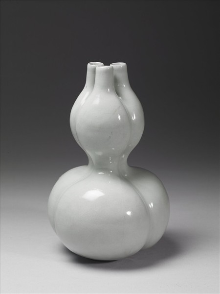 冬青釉三連葫蘆瓶