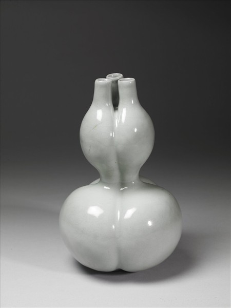 冬青釉三連葫蘆瓶