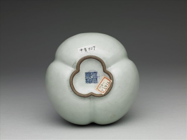 冬青釉三連葫蘆瓶