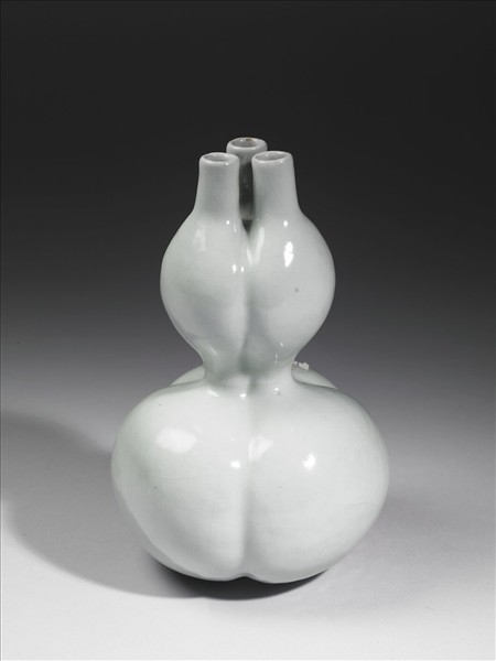 冬青釉三連葫蘆瓶