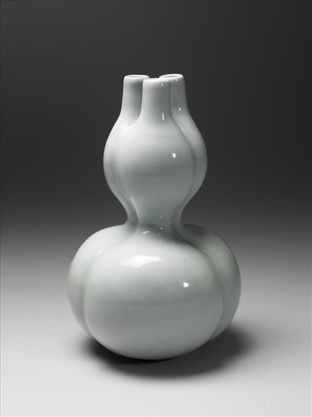 冬青釉三連葫蘆瓶