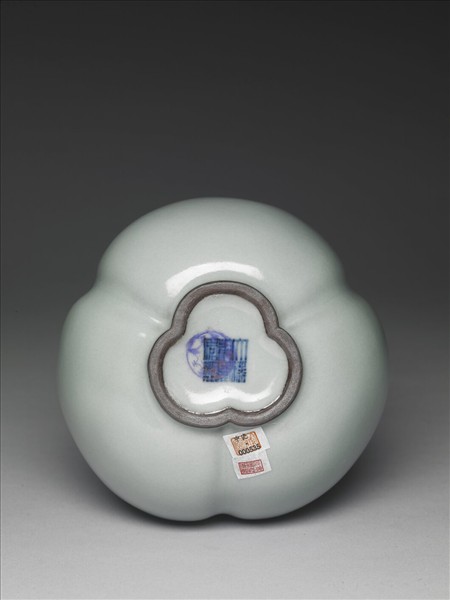 冬青釉三連葫蘆瓶