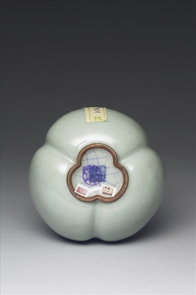 冬青釉三連葫蘆瓶