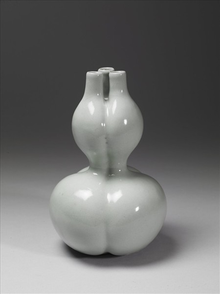 冬青釉三連葫蘆瓶