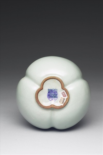 冬青釉三連葫蘆瓶