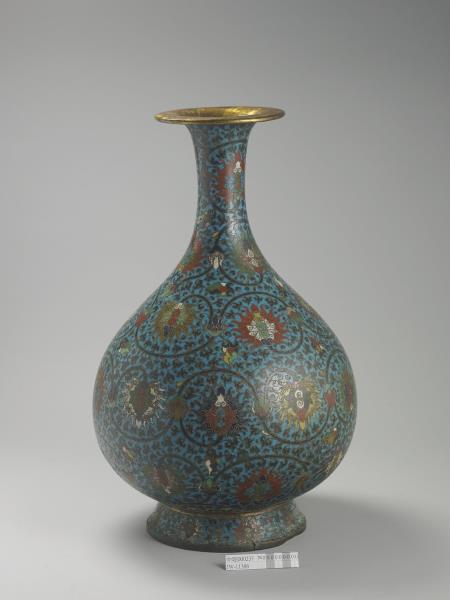 掐絲琺瑯玉壺春瓶