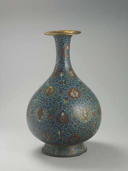 掐絲琺瑯玉壺春瓶