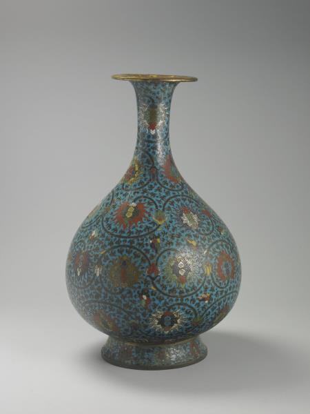 掐絲琺瑯玉壺春瓶