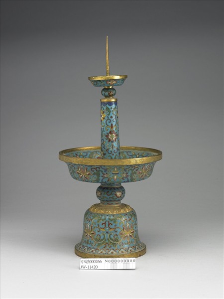 掐絲琺瑯燭台（五供）