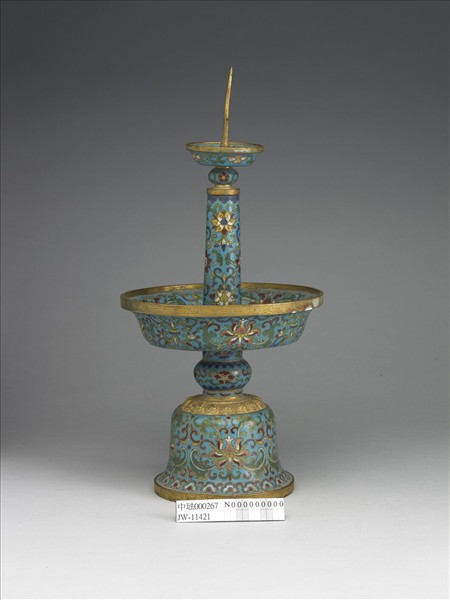 掐絲琺瑯燭台（五供）